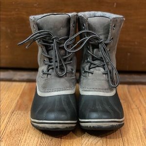Sorel Women’s size 8 Slimpack II Lace Duck Boot in color Quarry.